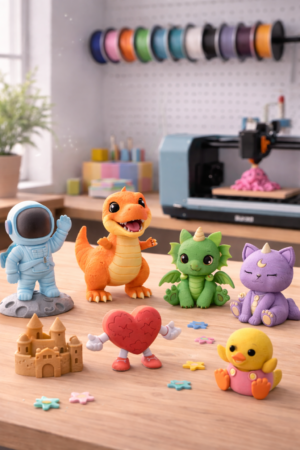 Figuras 3D impresas con alto nivel de detalle y acabados de calidad