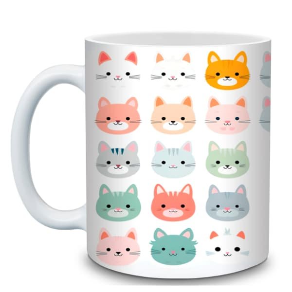 taza ceramica con gatitos y nombre