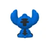 Llavero de Stitch azul impreso en 3D con textura de crochet estilo amigurumi