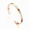 Pulsera personalizada acero quirúrgico oro rosa antialérgica