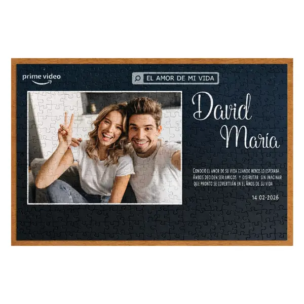 puzzle personalizado amalove con foto y textos personalizados