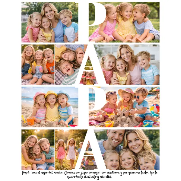 lamina dia del padre con fotos Pack de regalo personalizado Súper Papá con lámina de aluminio y taza de Kregalar